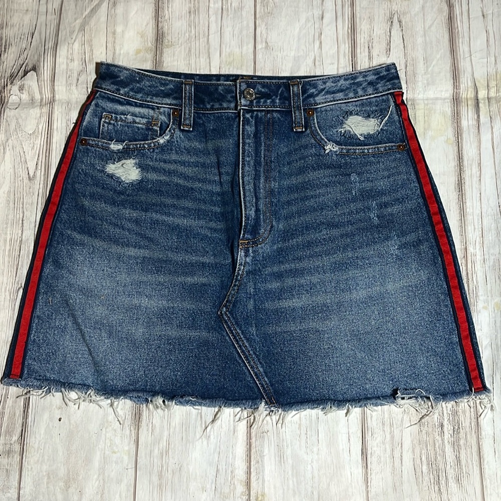 Abercrombie & Fitch Distressed Denim Skirt
